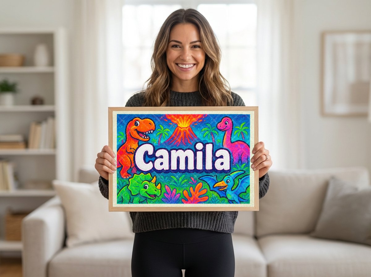 Personalized name art for Camila