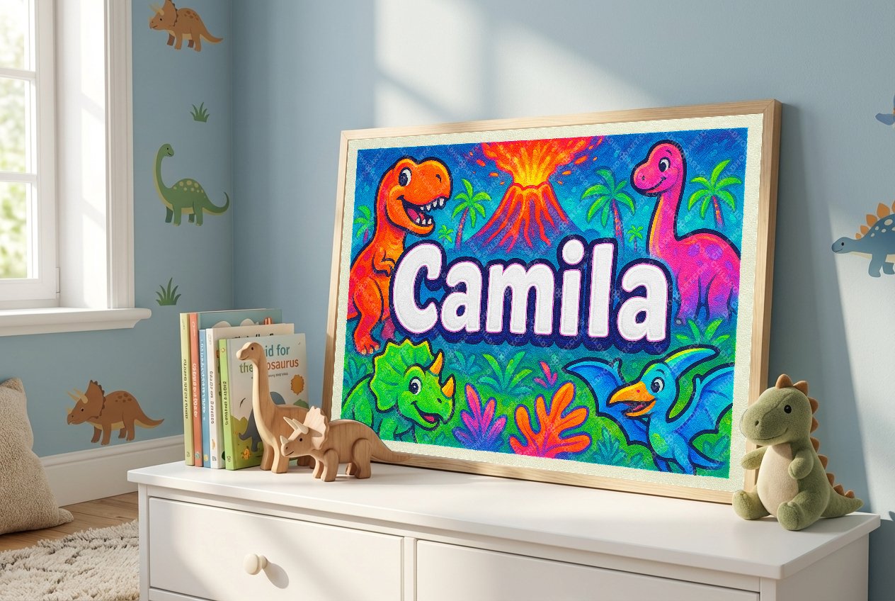Personalized name art for Camila