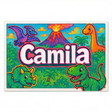 Camila Name Art - Dinosaur Adventure personalized wall print for kids