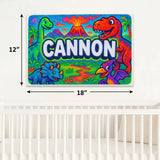 Cannon Name Art - Dinosaur Adventure personalized wall print for kids