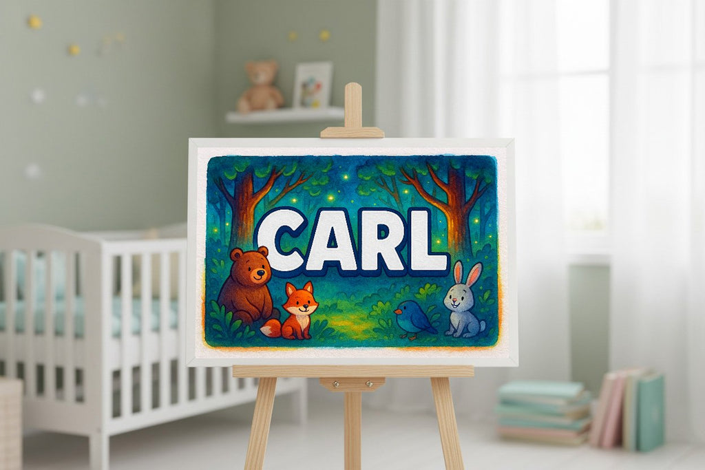 Personalized name art for Carl