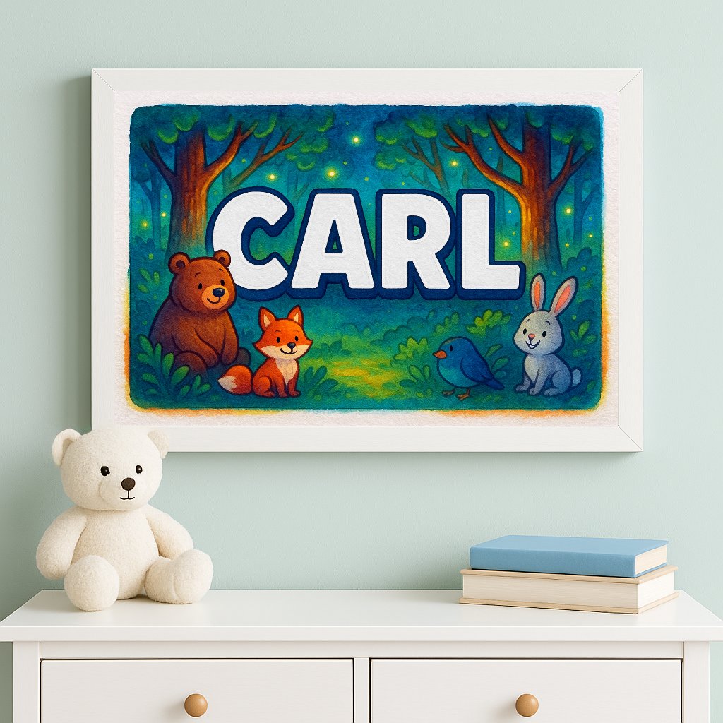 Personalized name art for Carl