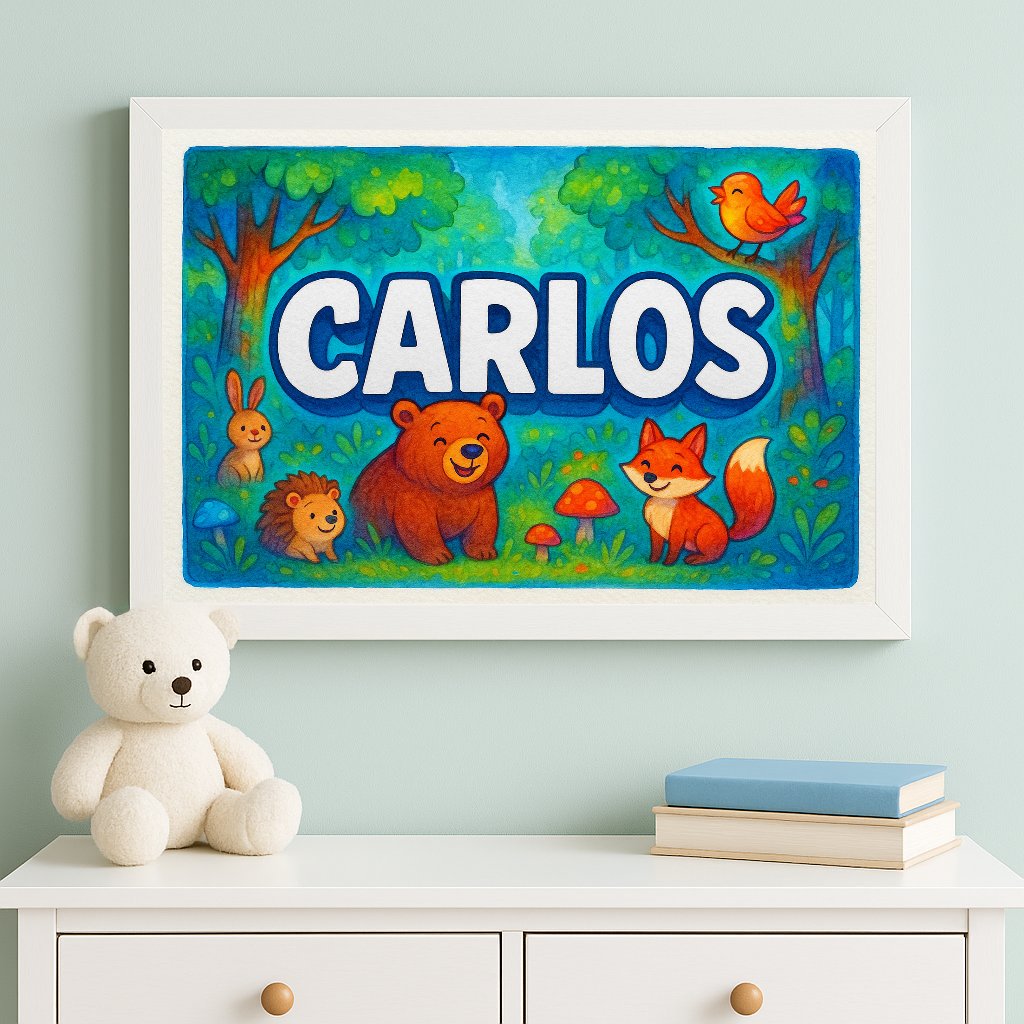 Personalized name art for Carlos
