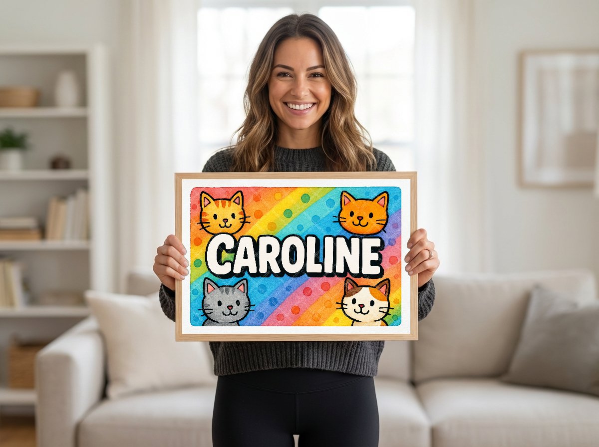 Personalized name art for Caroline