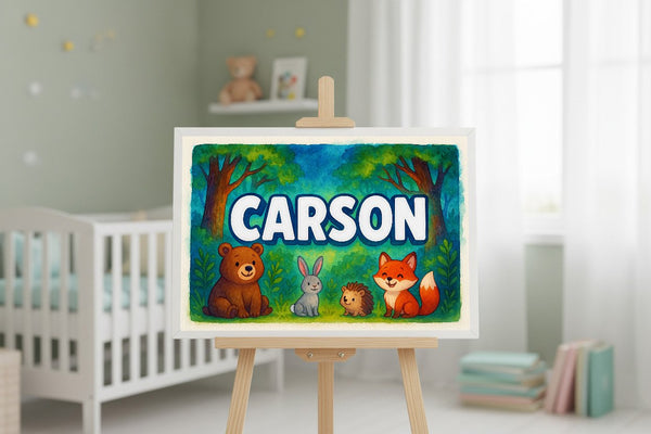 Carson’s Personalized Forest Friends Art