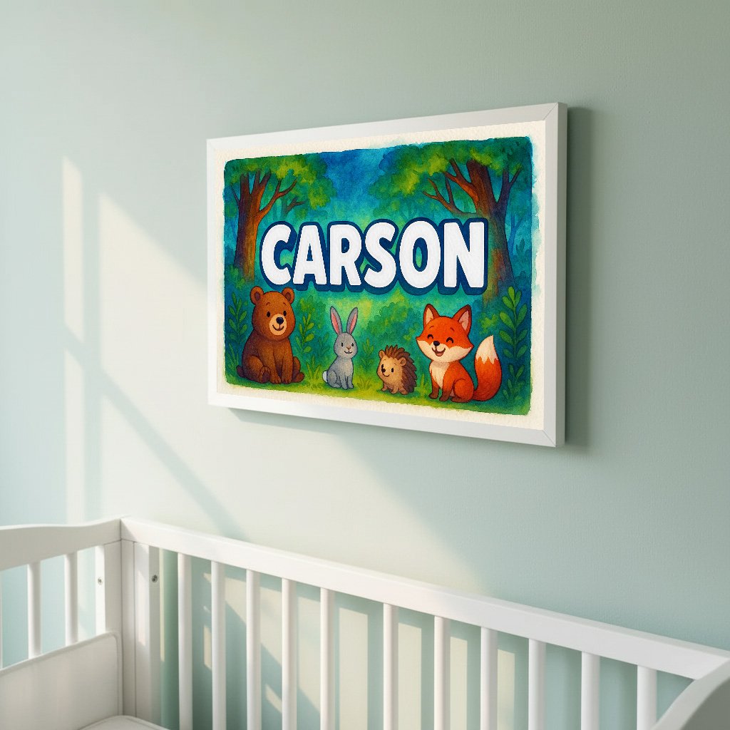Personalized name art for Carson