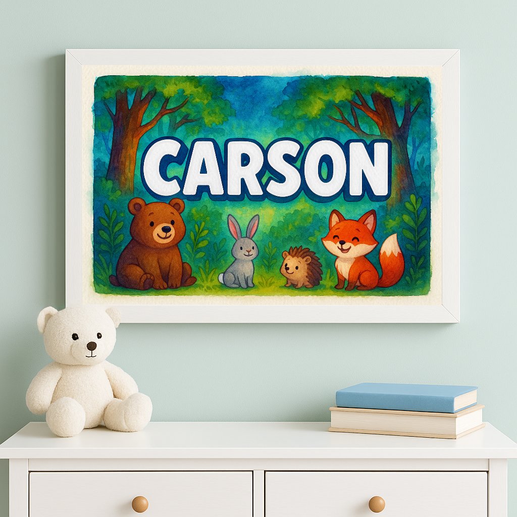 Personalized name art for Carson