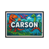 Carson Name Art - Dinosaur Adventure personalized wall print for kids