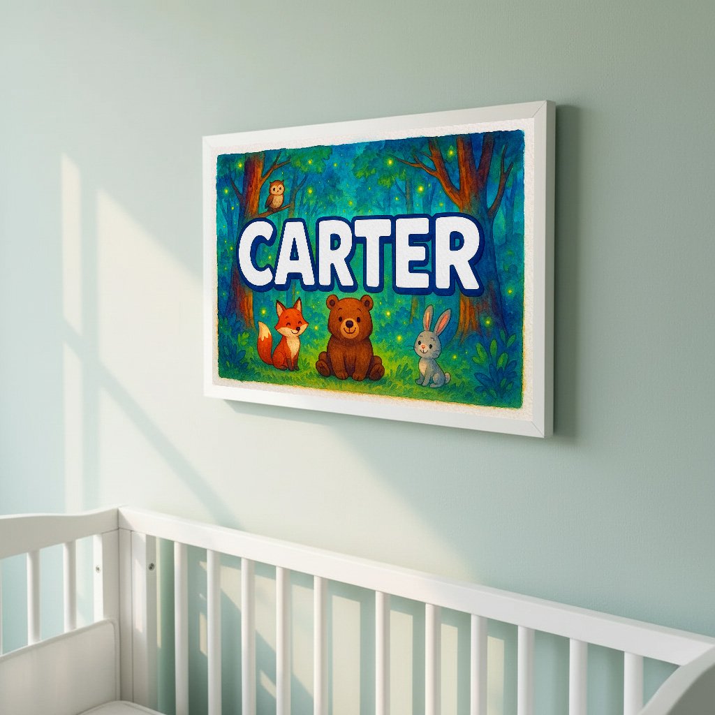 Personalized name art for Carter