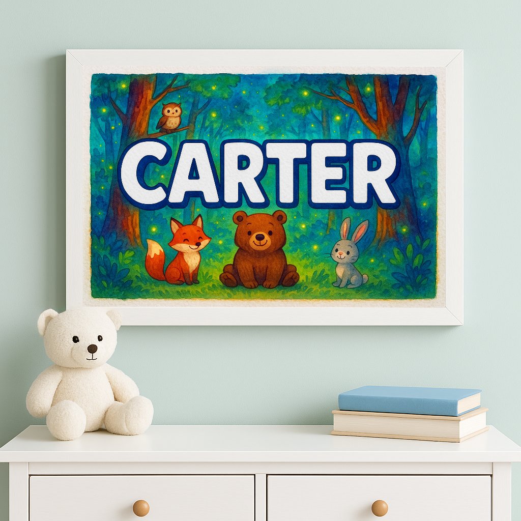 Personalized name art for Carter