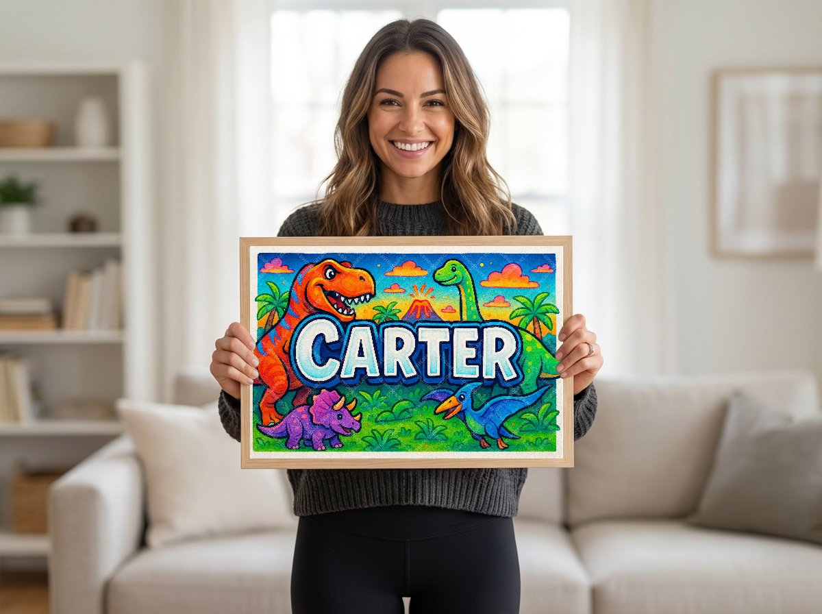 Personalized name art for Carter