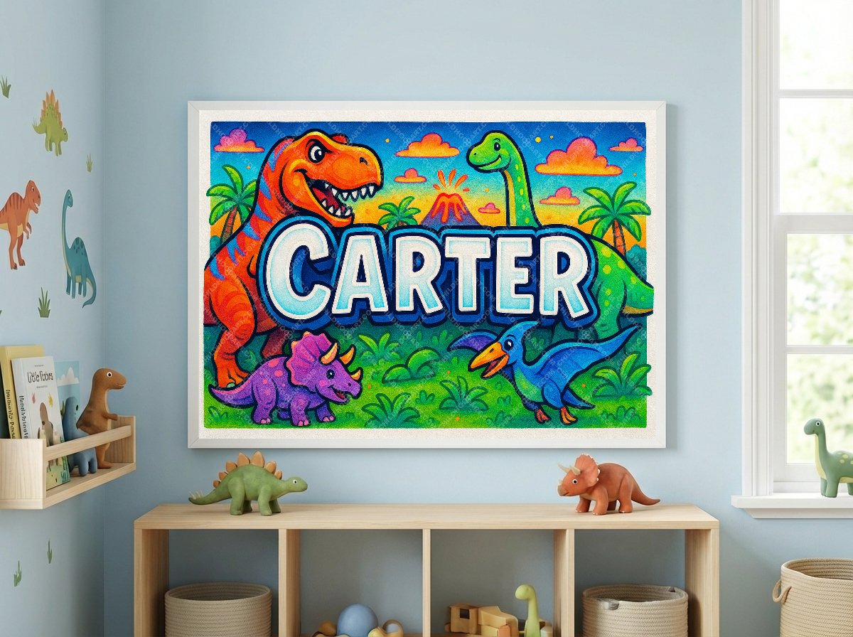 Personalized name art for Carter