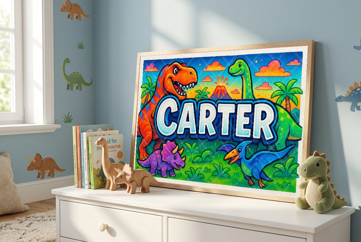 Personalized name art for Carter