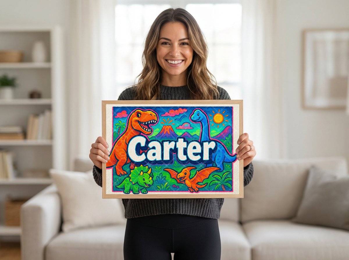 Personalized name art for Carter