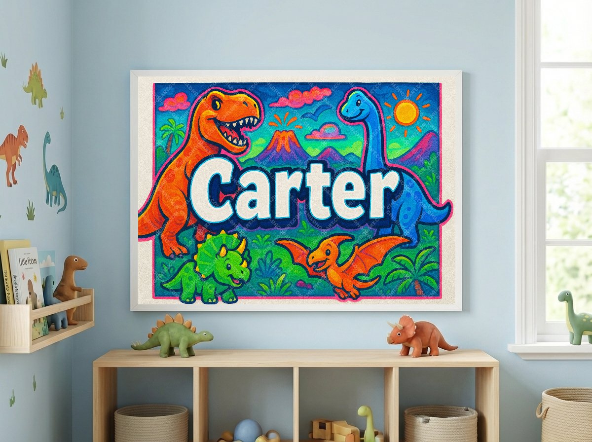 Personalized name art for Carter