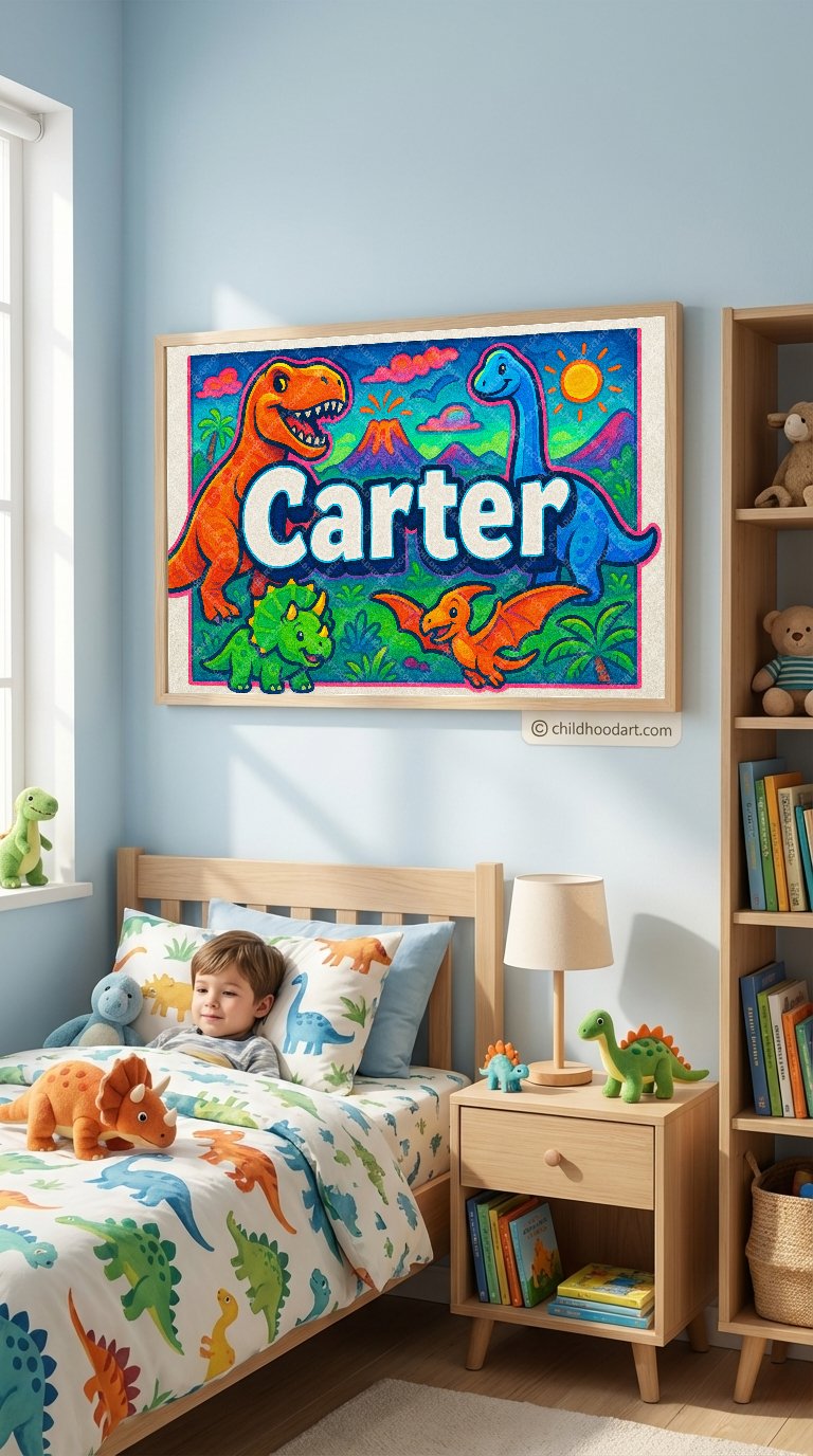 Personalized name art for Carter