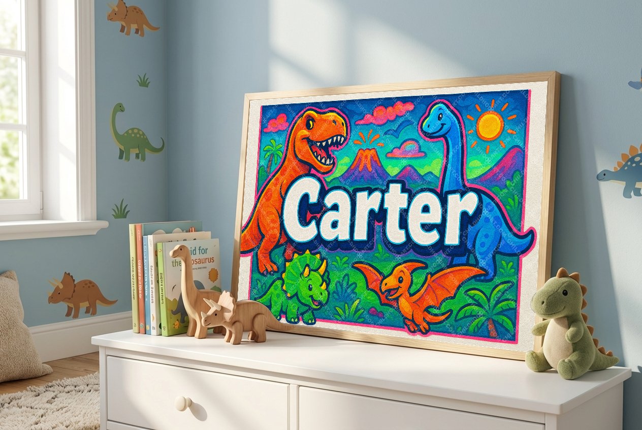 Personalized name art for Carter
