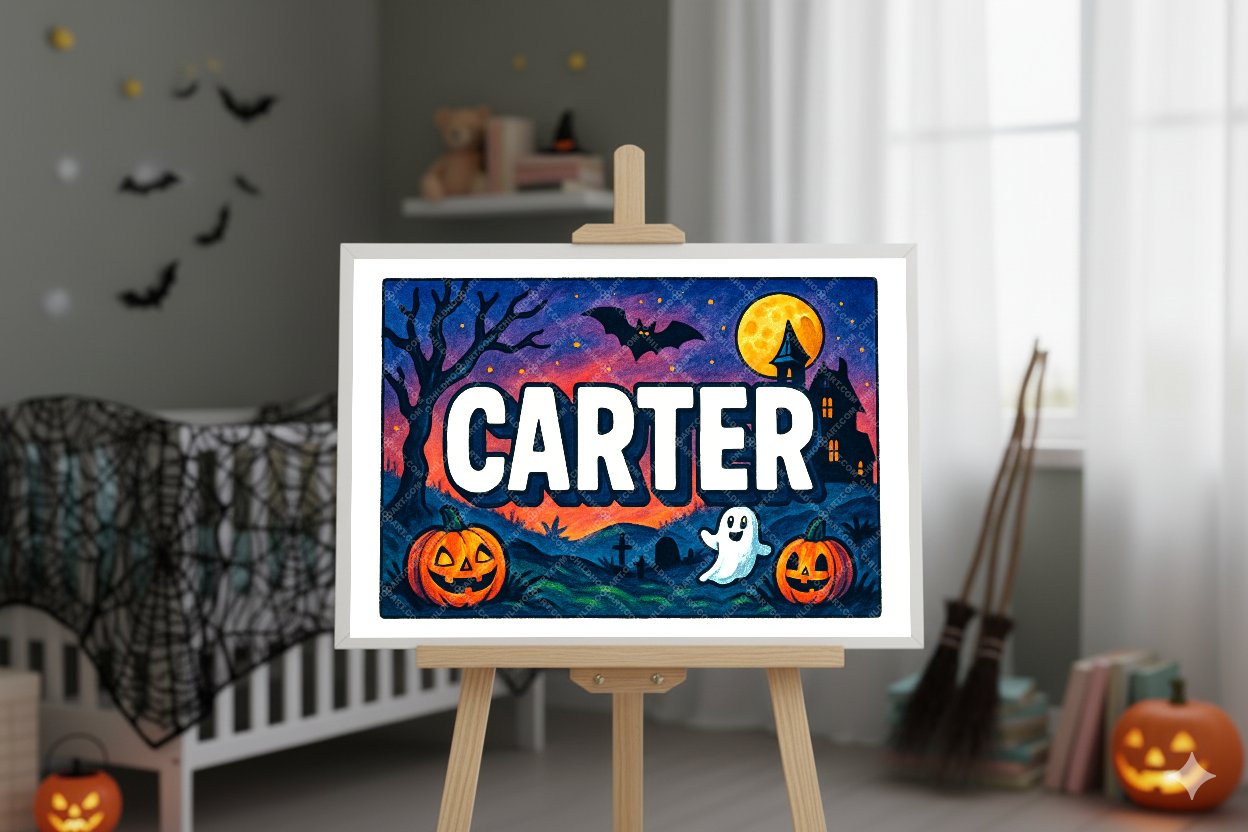 Personalized name art for Carter