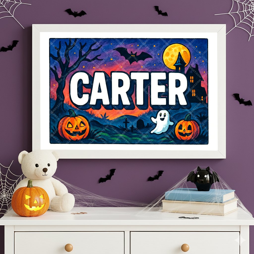 Personalized name art for Carter