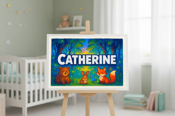 Catherine’s Personalized Forest Friends Art