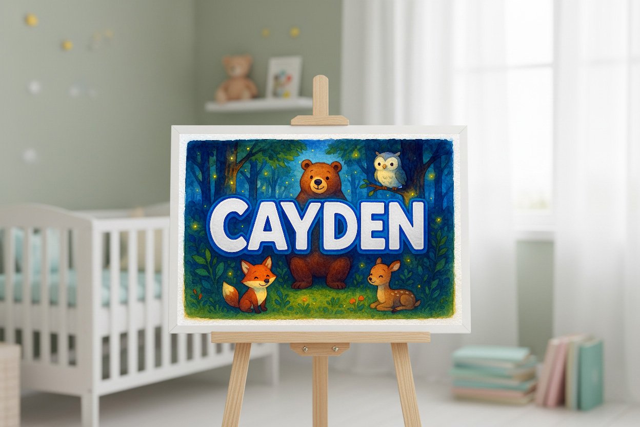 Personalized name art for Cayden