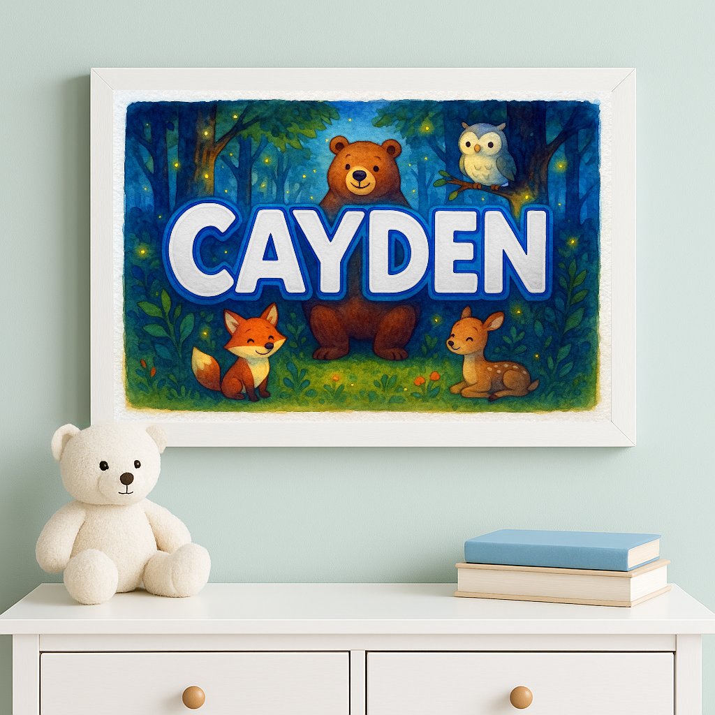 Personalized name art for Cayden