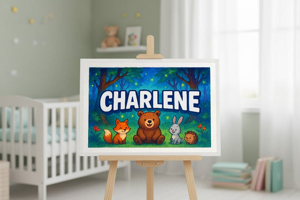 Charlene’s Personalized Forest Friends Art