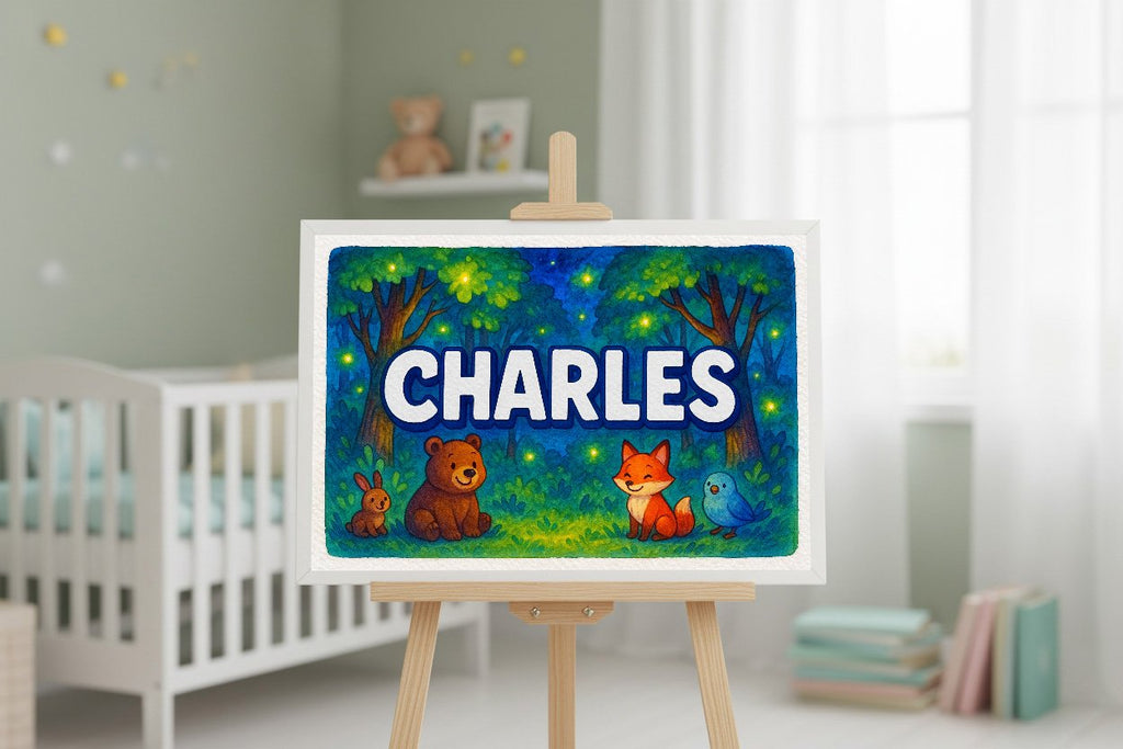 Personalized name art for Charles