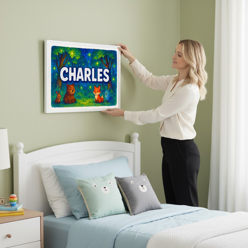 Personalized name art for Charles