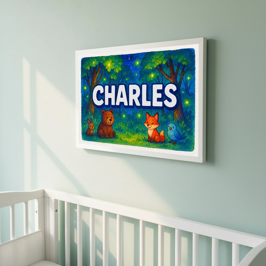 Personalized name art for Charles