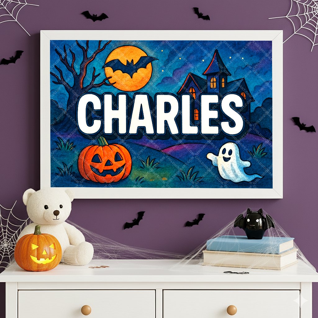 Personalized name art for Charles