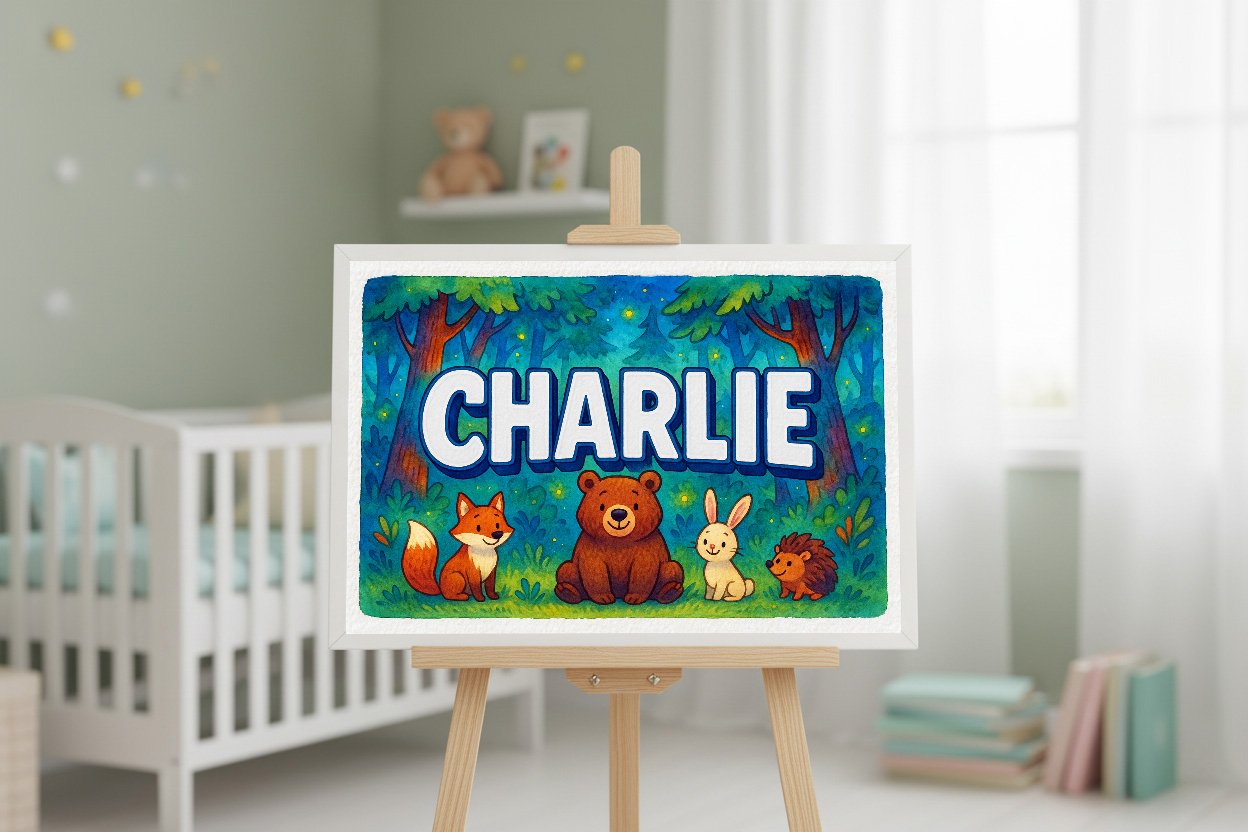 Personalized name art for Charlie