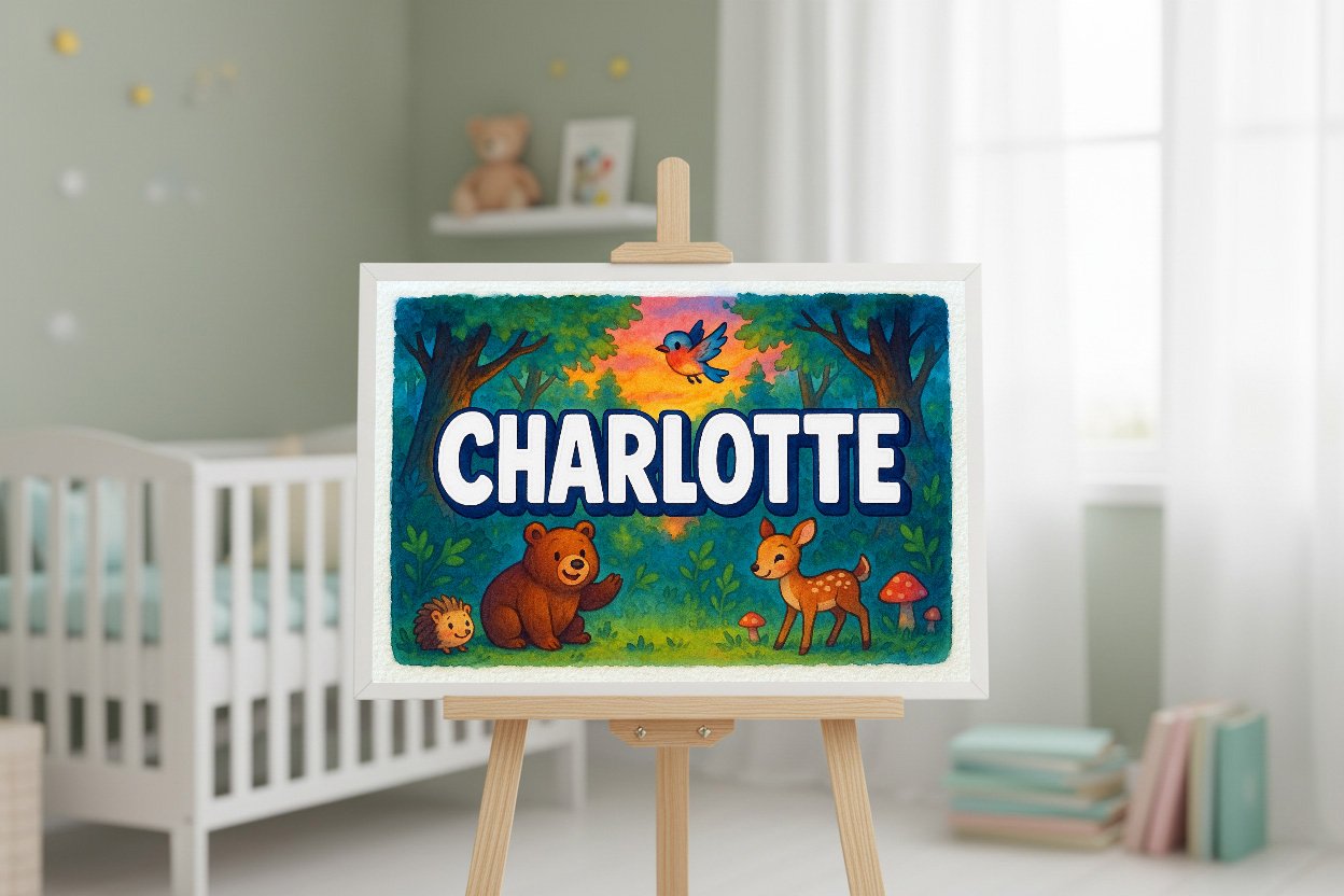 Personalized name art for Charlotte