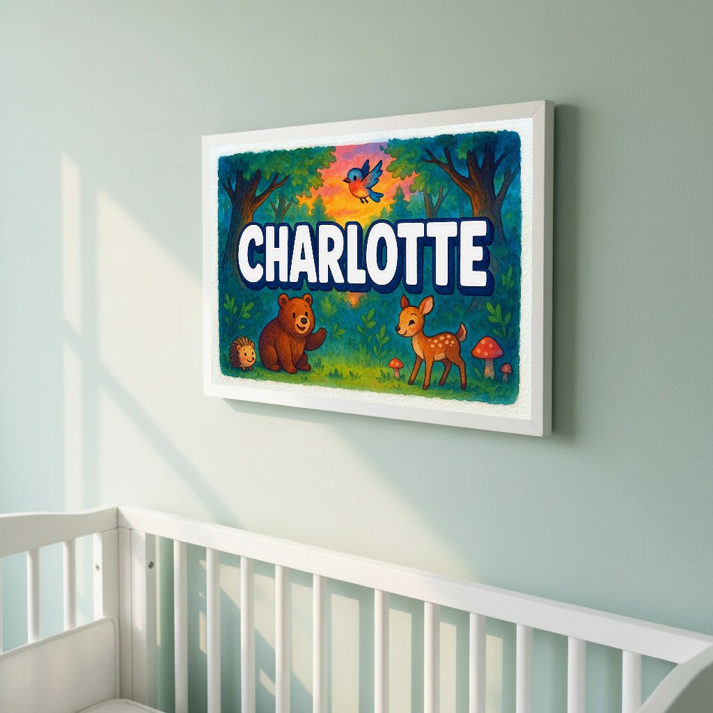 Personalized name art for Charlotte