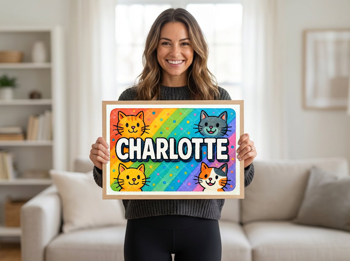 Personalized name art for Charlotte
