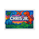 Chris Name Art - Dinosaur Adventure personalized wall print for kids