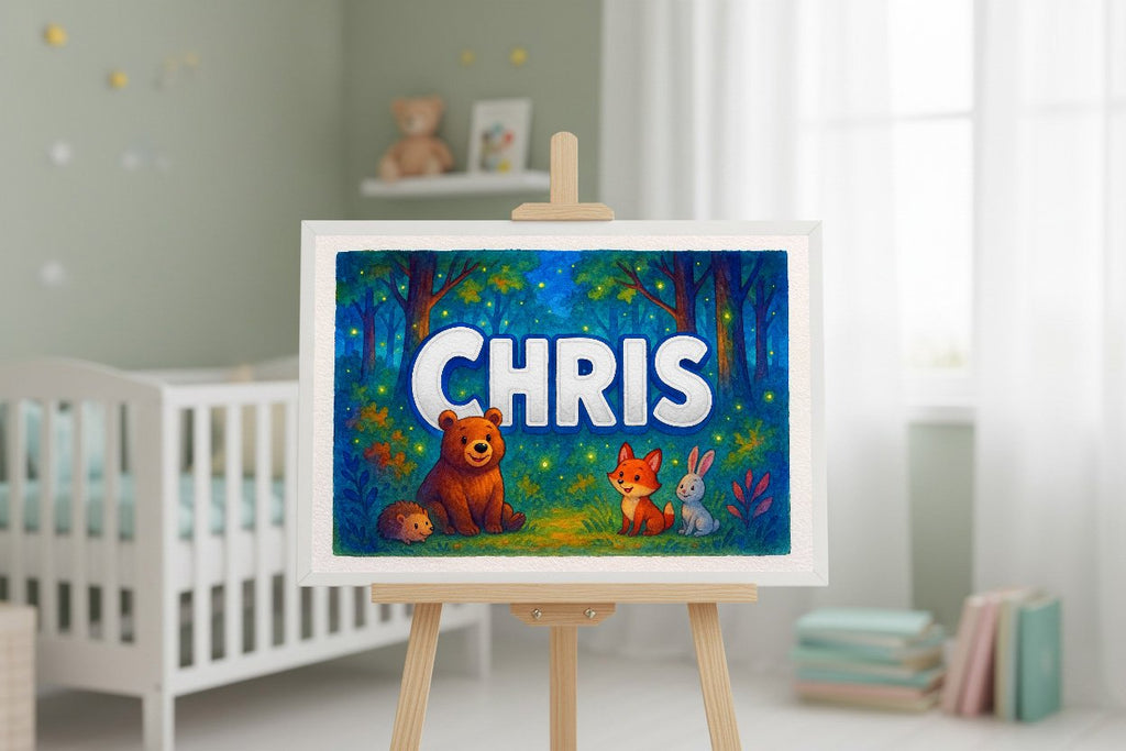 Personalized name art for Chris