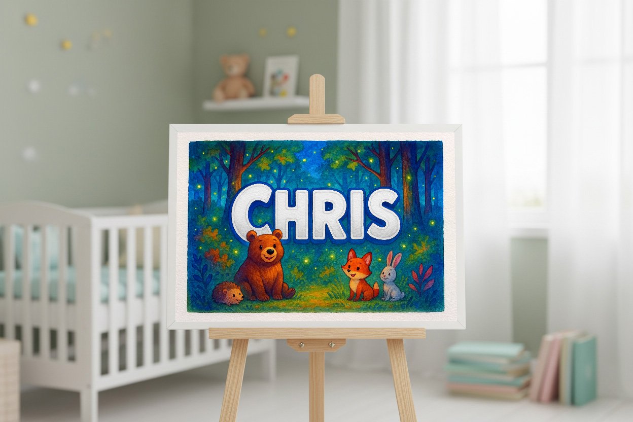 Personalized name art for Chris