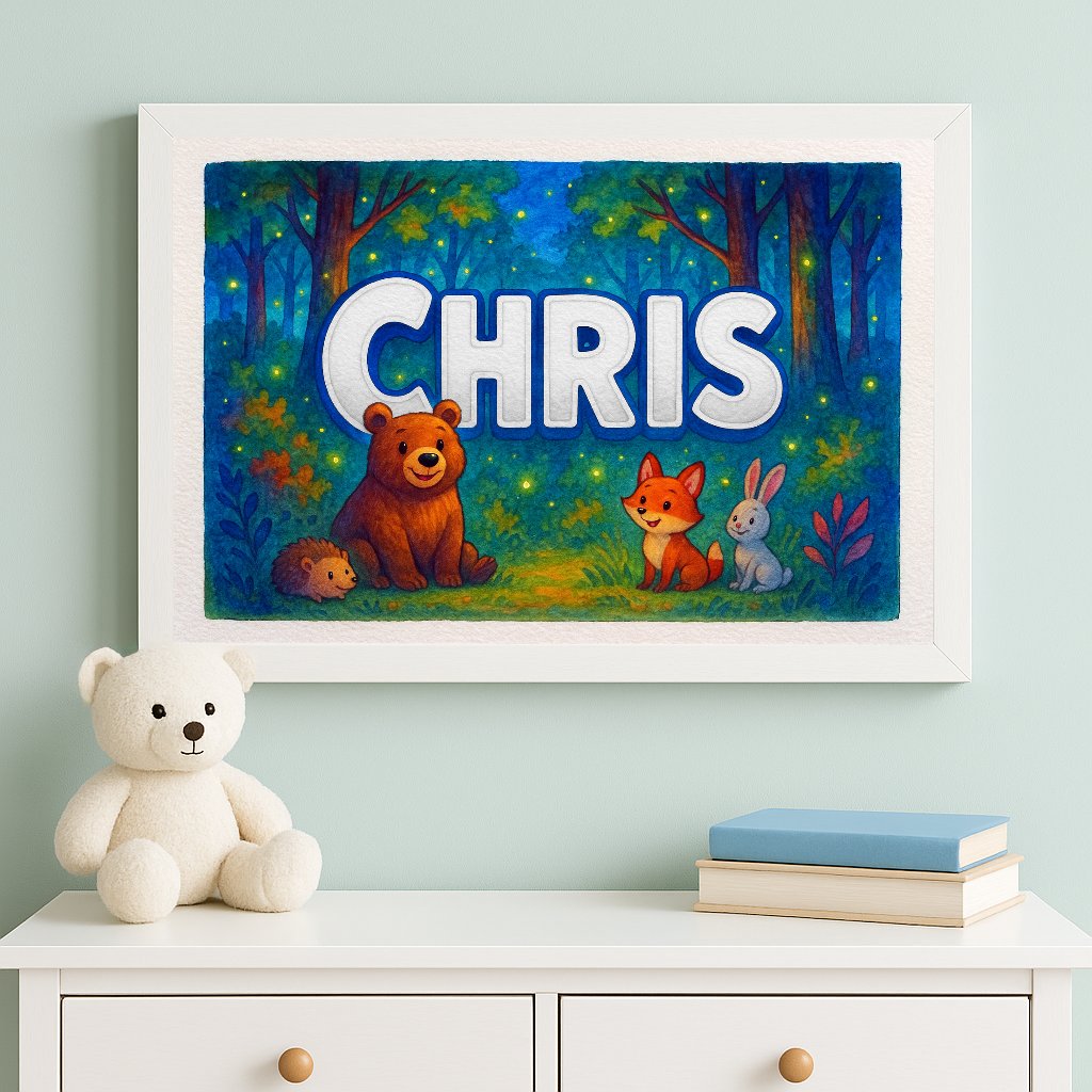 Personalized name art for Chris