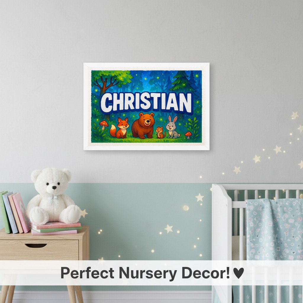 Personalized name art for Christian
