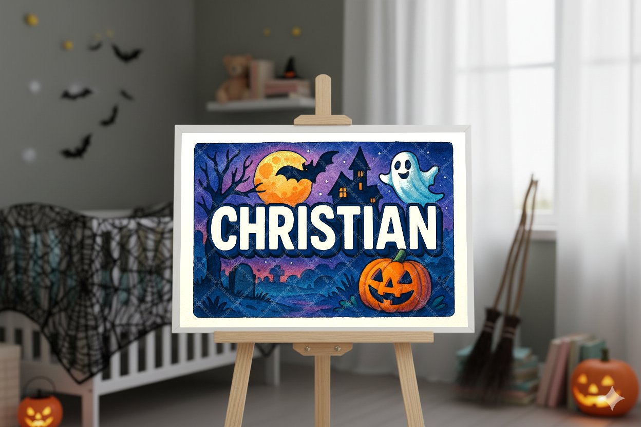 Personalized name art for Christian