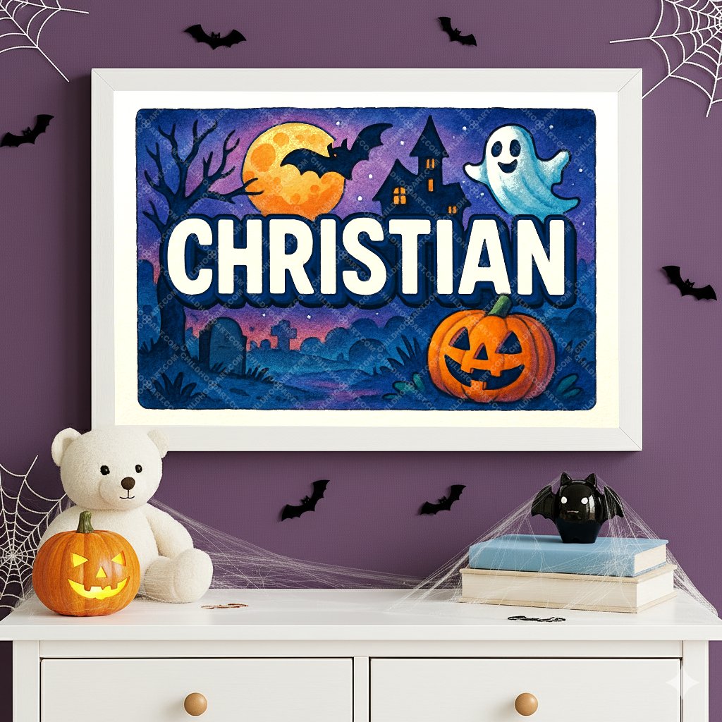 Personalized name art for Christian