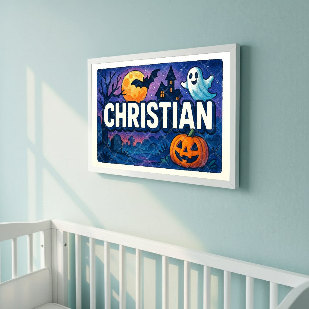 Personalized name art for Christian
