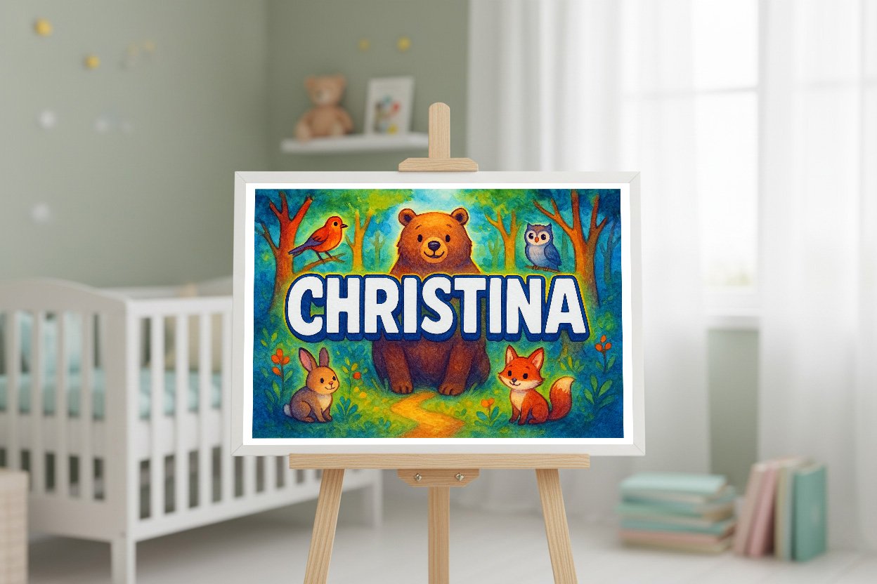 Personalized name art for Christina