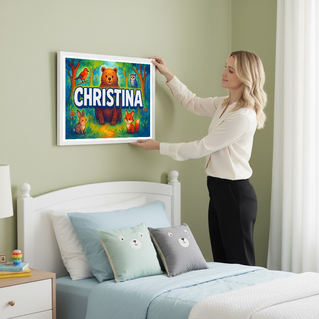 Personalized name art for Christina