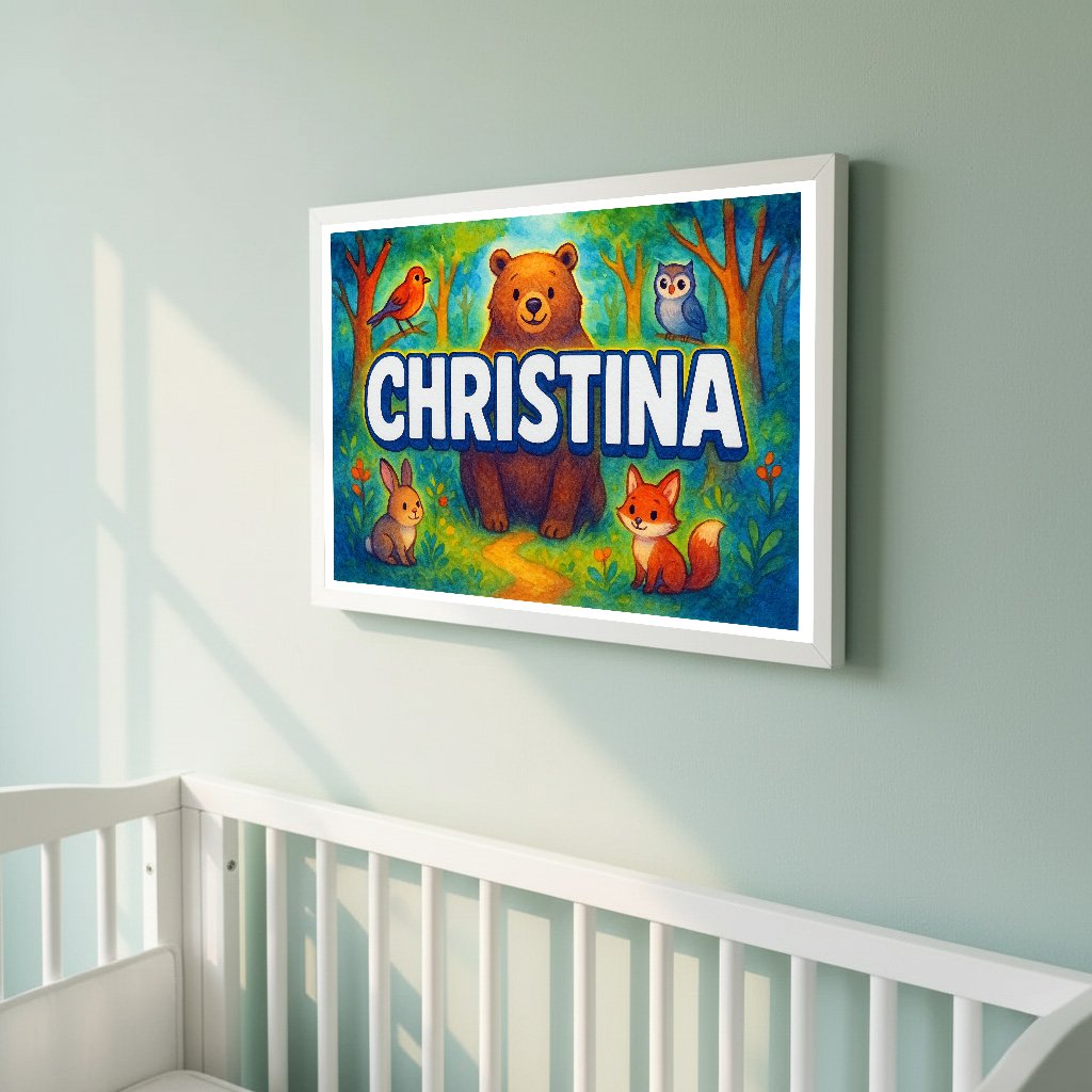 Personalized name art for Christina