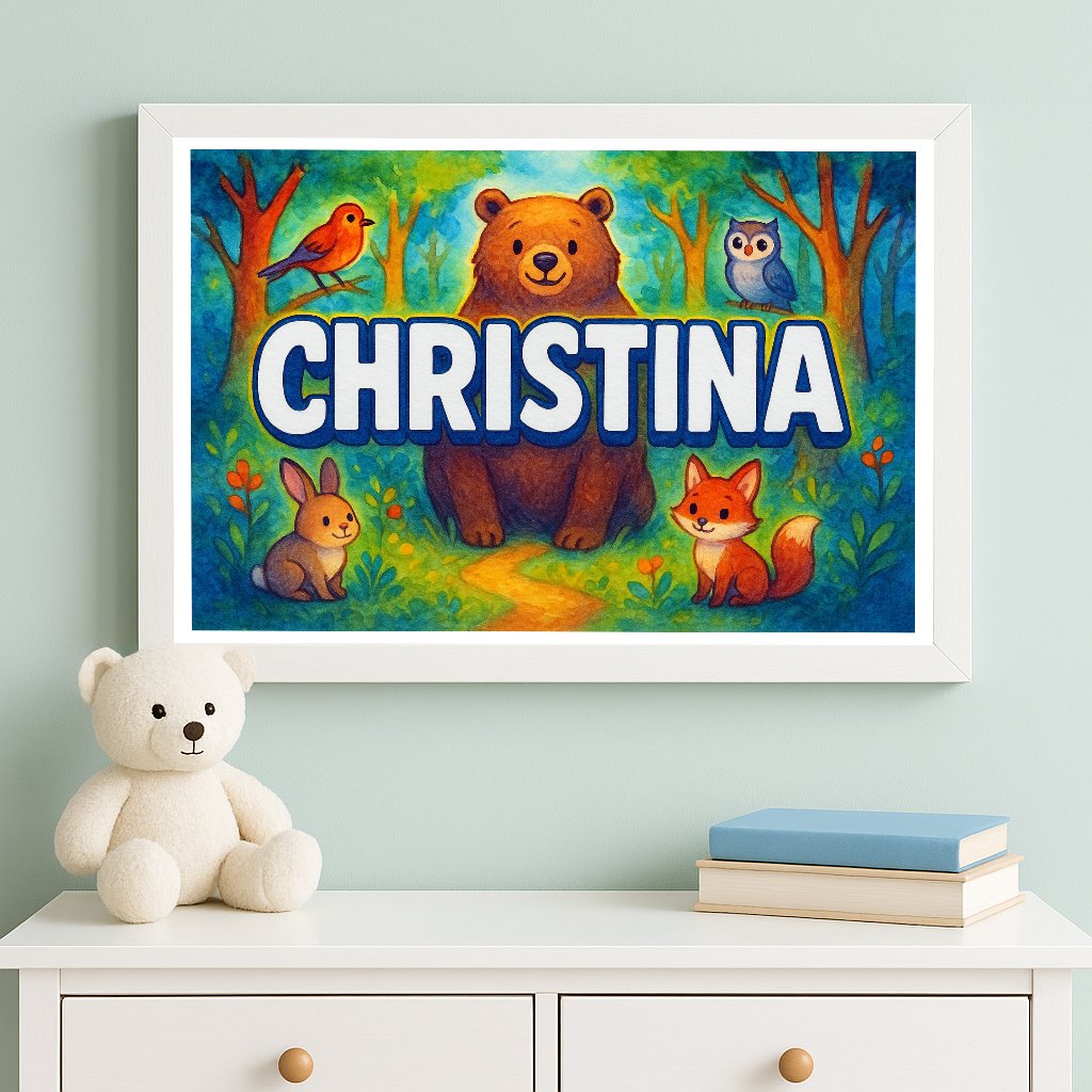 Personalized name art for Christina