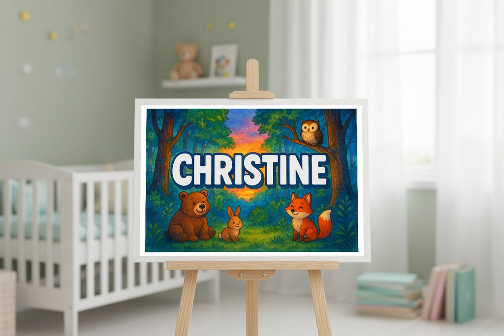 Personalized name art for Christine