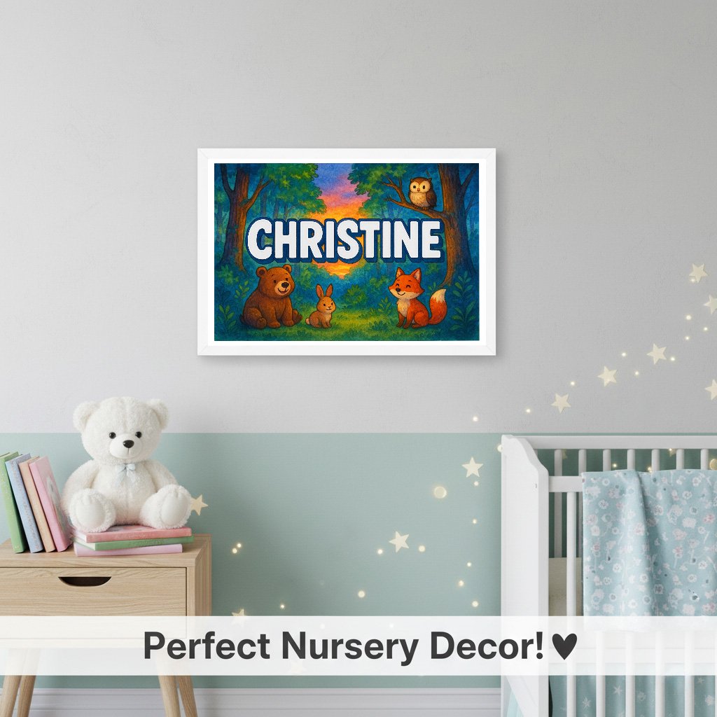 Personalized name art for Christine
