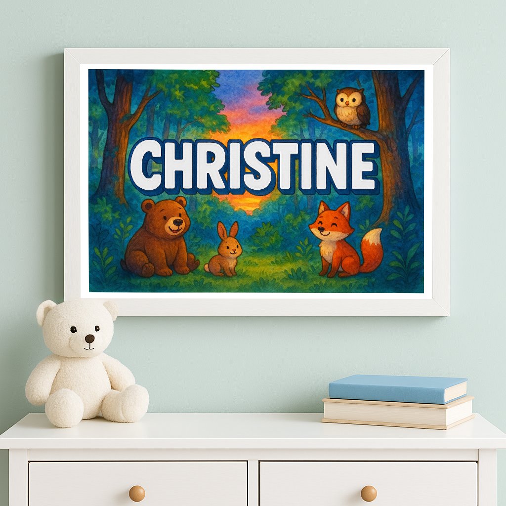 Personalized name art for Christine
